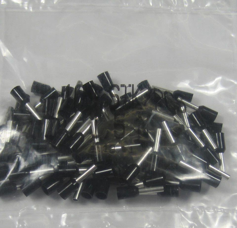 Aderendhülsen 1,50 mm² qmm isoliert Aderendhülse Schwarz Neu Ovp 100 Stück