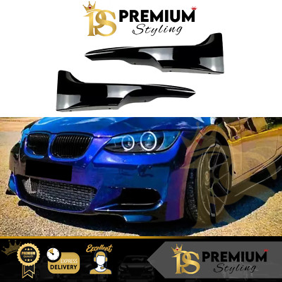 BMW 3er E92 E93 Glanz Schwarz Front Ecke Splitter Spoiler M Sport 2004-08