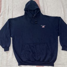 VINTAGE Polo Sport Hoodie Mens XL Ralph Lauren Blue Made In USA