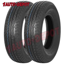 ST205/75R15 Trailer Tires Radial 10 Ply Load Range E Heavy Duty ‎Tubeless 2Pcs 