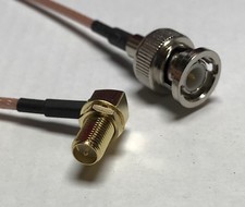 BNC Male to RP-SMA Female Angle Coaxial RG316 COAXIAL CABLE Wireless Antenna USA