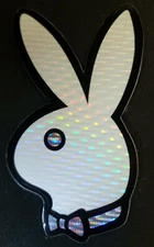 PLAYBOY STICKER "BUNNY" 2 1/4 X 4 1/4" VINTAGE PRISM ORIGINAL VENDING MACHINE.