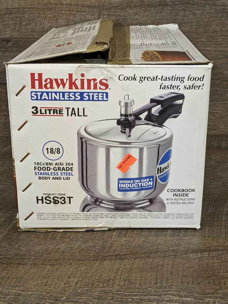 Hawkins B33 Pressure Cooker Stainless Steel Small Silver