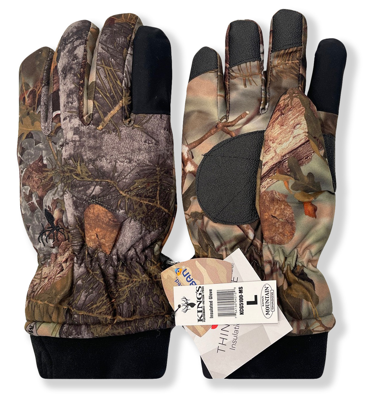 Утепленные перчатки Kings KCG5100-MS - Камуфляж большого размера для мужчин NWT - #45250-J6
