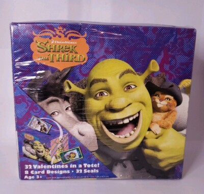 Shrek the Third Valentine's Day Cards 32 Count with Seals 2007 DreamWorks 3rd 