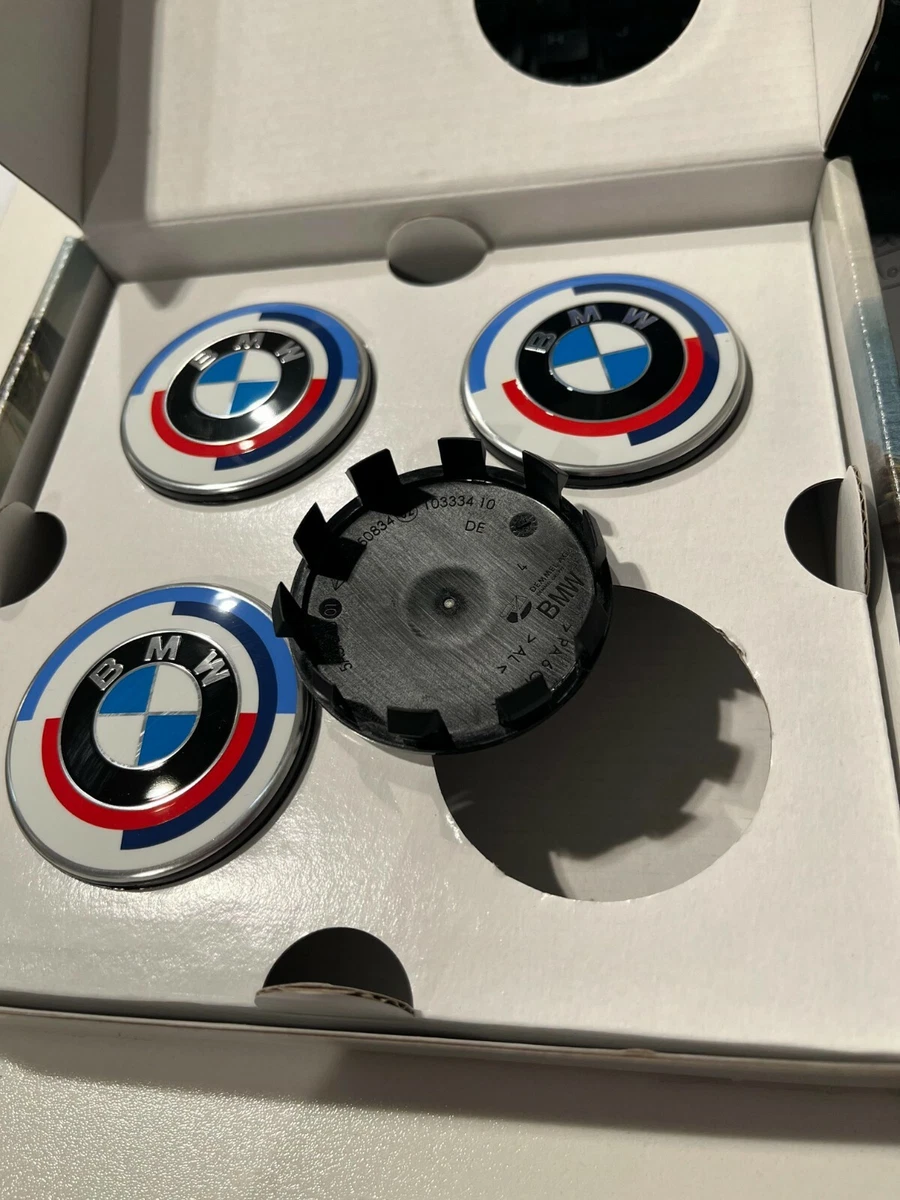 Genuine BMW Heritage Wheel Centre Hub Cap Badge Emblem Set 50 
