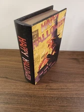 Happy Halloween Witch Black Faux Book Box -  Hollow Book Container Secret
