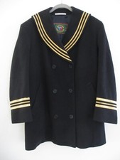 Vintage Wool And Cashmere Pea Coat From England Women Navy Blue Pusser's S 10