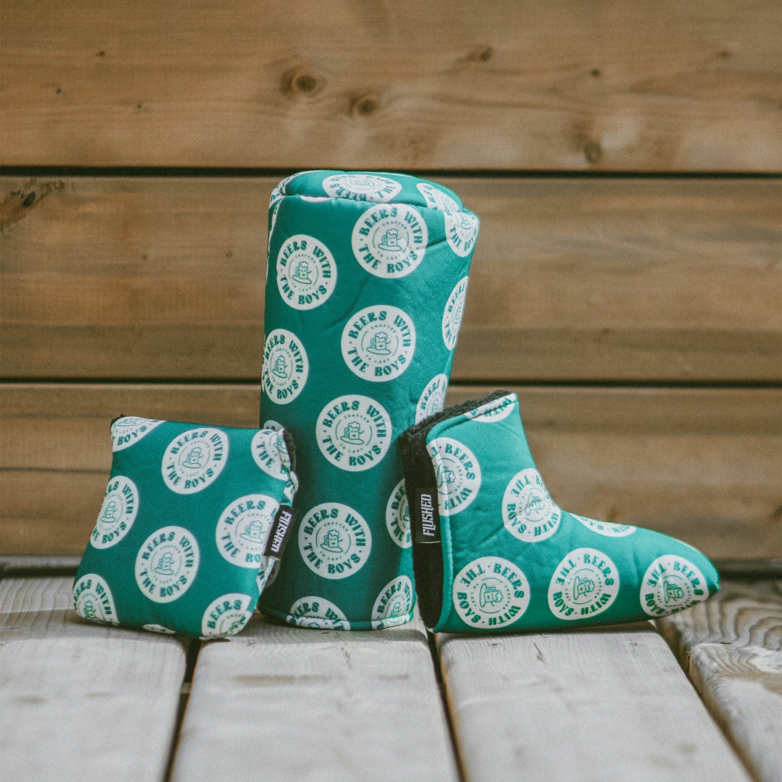 Flushed Custom Golf Headcovers Beer with the Boys Barrel Driver