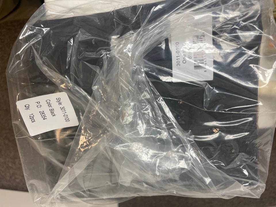 12 ea Hilos Poco Comunes Unisex Ajustable con 3 Bolsillos Babero Delantales Docena Negra Foto 3 de 4