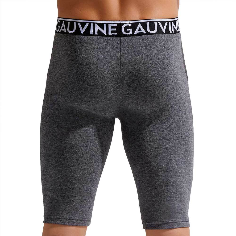 Gauvine Cotton Classic Long Boxer Brief 3016 Dark Gray Malange image 3