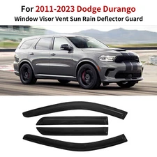 For Dodge Durango 2011-2023 Window Visor Vent Sun Rain Deflector Guard 4PCS Set