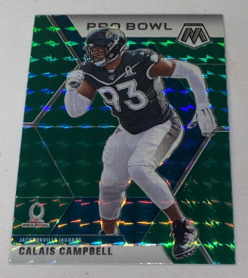 2020 Panini Mosaic Pro Bowl Mosaic Green Prizm Calais Campbell #255