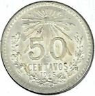 1945 Mexico Uncirculated Silver Fifty Centavos Coin