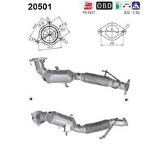 AS Katalysator Kat passend für Ford Kuga II DM2 1.5 EcoBoost 1.6