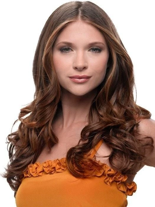 23" wavy extension chocolate copper medium red brown hairdo by hairuwear r6/30h - Image 3 of 4