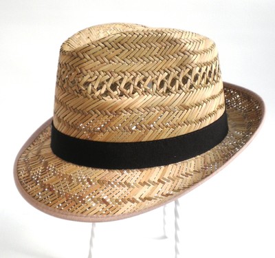 Strohhut Herrenhut Erntehut Garten Party Urlaub Trilby Strohhüte Gr. 54