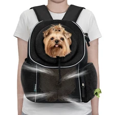 Pet Dog Carrier Front Backpack Portable Travel Bag Comfort Breathable Mesh Soft