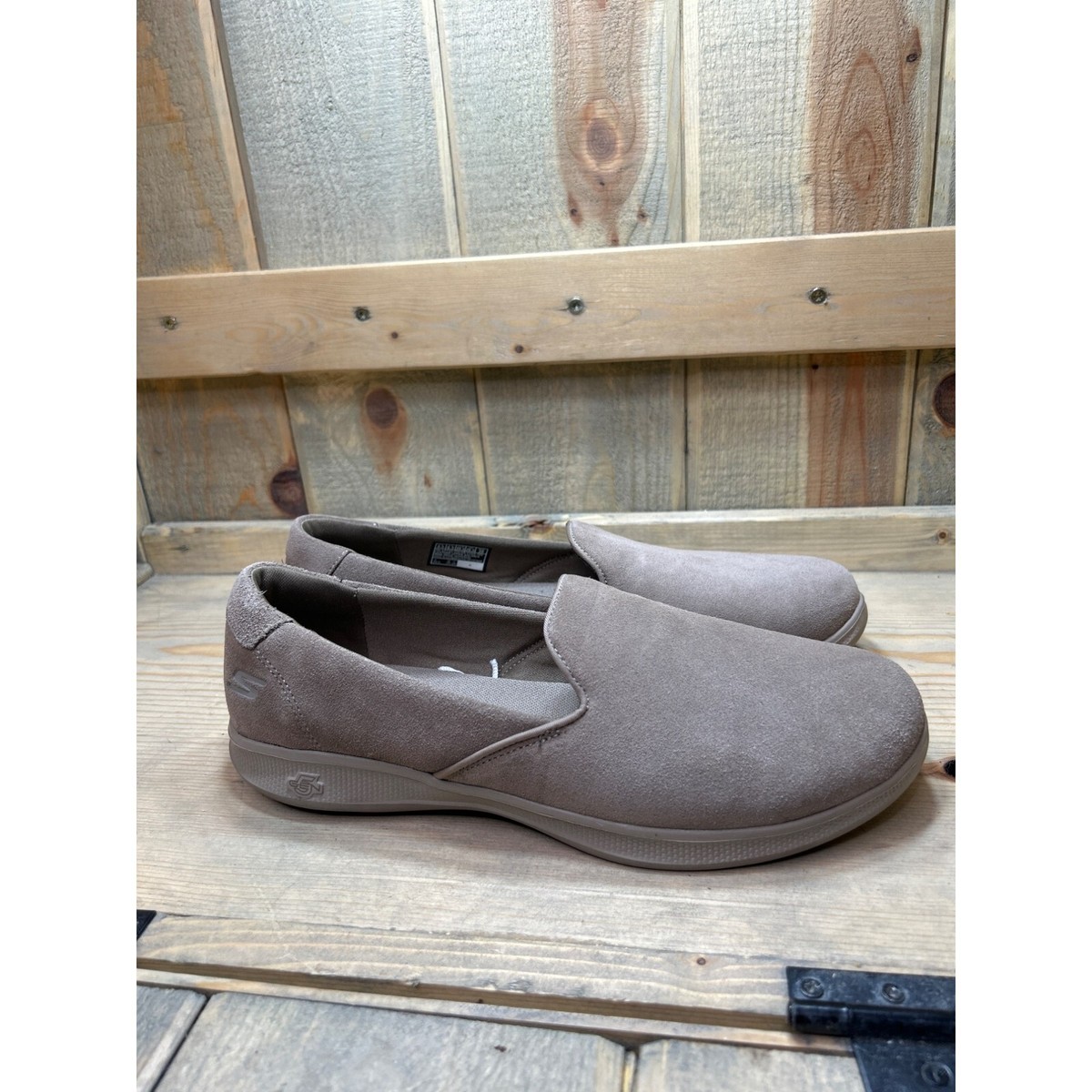 SKECHERS Go Walk 14726 On The Go Goga Max Slip-On Walking Shoes Beige - Main Image