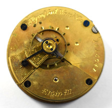 Vintage Elgin Grade 6 18s 7J Hunting Pocket Watch Movement lot.qj