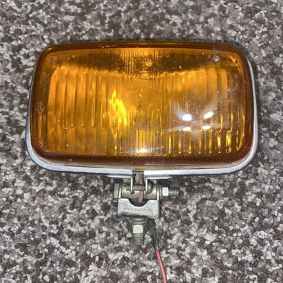 VTG USHIO Deluxe Quartz-Halogen Auxiliary Amber Light w Mount Chrome SAE U140