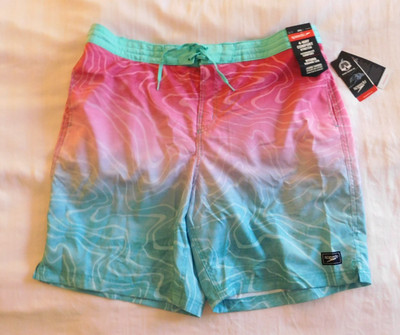 Speedo Men's Size XXL 2XL Swim Trunk Boardshort 20'' Marina Sport, Arctic Glass