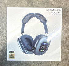 COOL Art AKZ Max300 Bluetooth Wireless Over-Ear Headphones w/ Mic, Gray