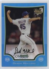 2009 Bowman Chrome Blue Refractor /150 Derek Holland #193 0c2