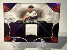 2025 Topps Tier One Relics Carlos Correa Game Used Mem /149 Twins