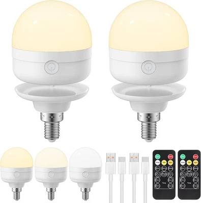 LGMCF Rechargeable Light Bulb, E14 Dimmable Bulb with Magnetic Base...