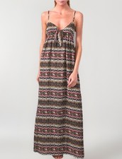 MINKPINK Floral Smocked Maxi Dress Tie Front Womens Size XS NWT