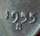 ERROR 1955S US Choice Uncirculated LINCOLN Cent! "CLOGGED 5" Mint ERROR X276