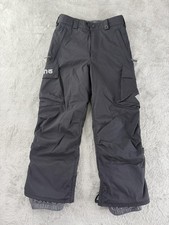 Burton Snow Pants Youth 10/12 Black Insulated DRYRIDE Cargo Ski Snowboard Winter