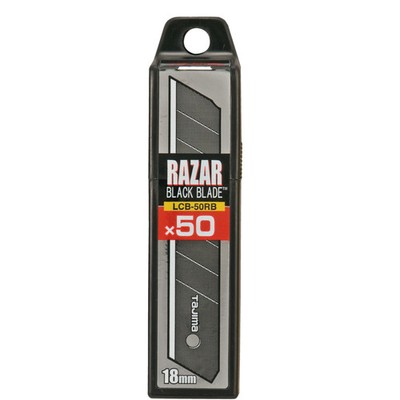 Tajima Cutterklinge 18 mm RAZAR BLACK Box Inh. 50 Stück, LCB50RB-50H