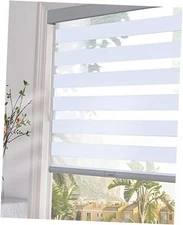 Blackout Zebra Blinds for Windows (22" W x 64" H) 22"W x 64"H Light Grey