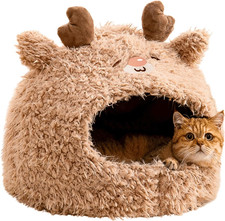 Animal Design Pet Bed Cat Dog Bed for Indoor Cats Pet Tent Cave with Removable C