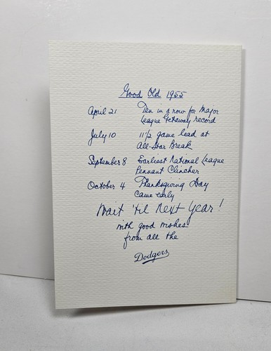 Vintage 1955 Brooklyn Dodgers Team Weihnachtskarten Set - Bild 4 von 10