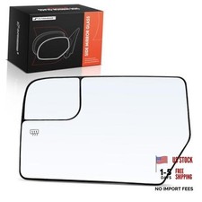 Left Driver Side Heated Mirror Glass with Backing Plate - Compatible with