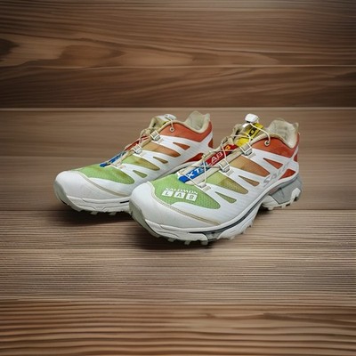 Men's Salomon XTS-Lab 4 White Green Ash Coral Lab Trail Hiking Running 472999