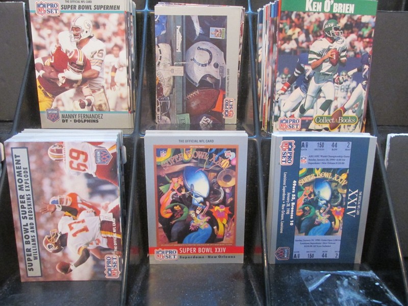 1990 PRO SET (5)  COMPLETE SETS (245) CARDS SEE LIST & SCAN NRMT