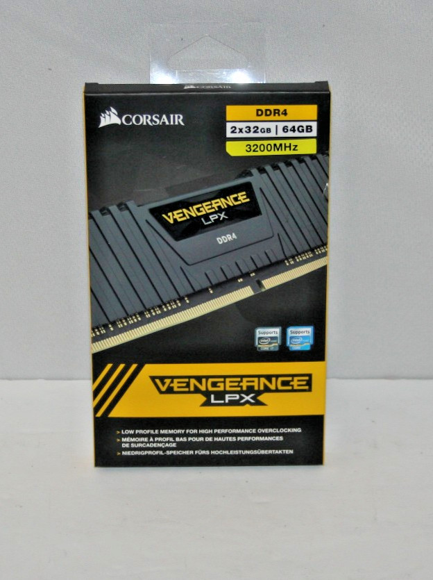 CORSAIR VENGEANCE LPX 64GB (2x32GB) DDR4 3200MHz C16 UDIMM Desktop Memory