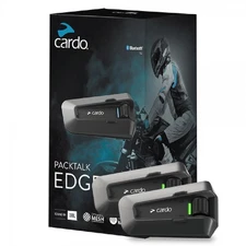 Cardo PackTalk Edge DUO Motorcycle Bluetooth Communication System Headset PAIR