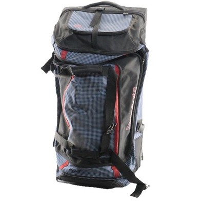 Samsonite Rolling Duffel Bag Blue Grid Ripstop Wheeled Travel