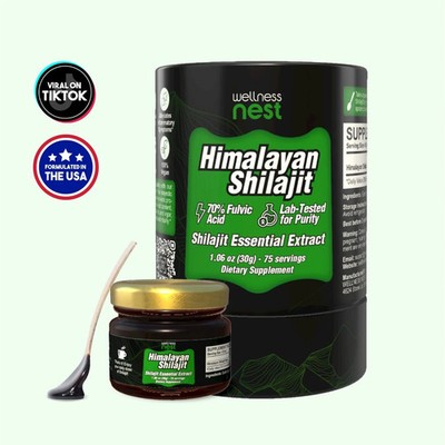Wellness Nest Pure Himalayan Shilajit Essential Extract   30 g / 75 Servings NEW