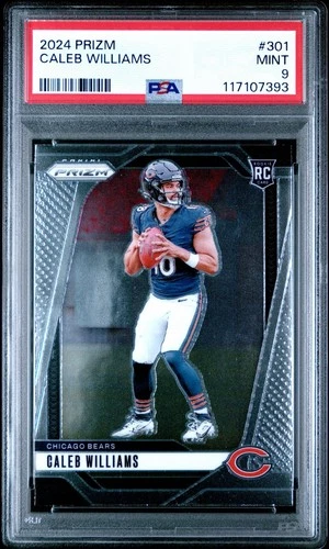2024 Panini Prizm Rookie Caleb Williams #301 - Chicago Bears - PSA 9 Mint