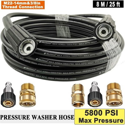 #ad #ad 25FT 5800PSI Replacement High Pressure Power Washer Hose M22 3 8quot; Quick Connect $24.99