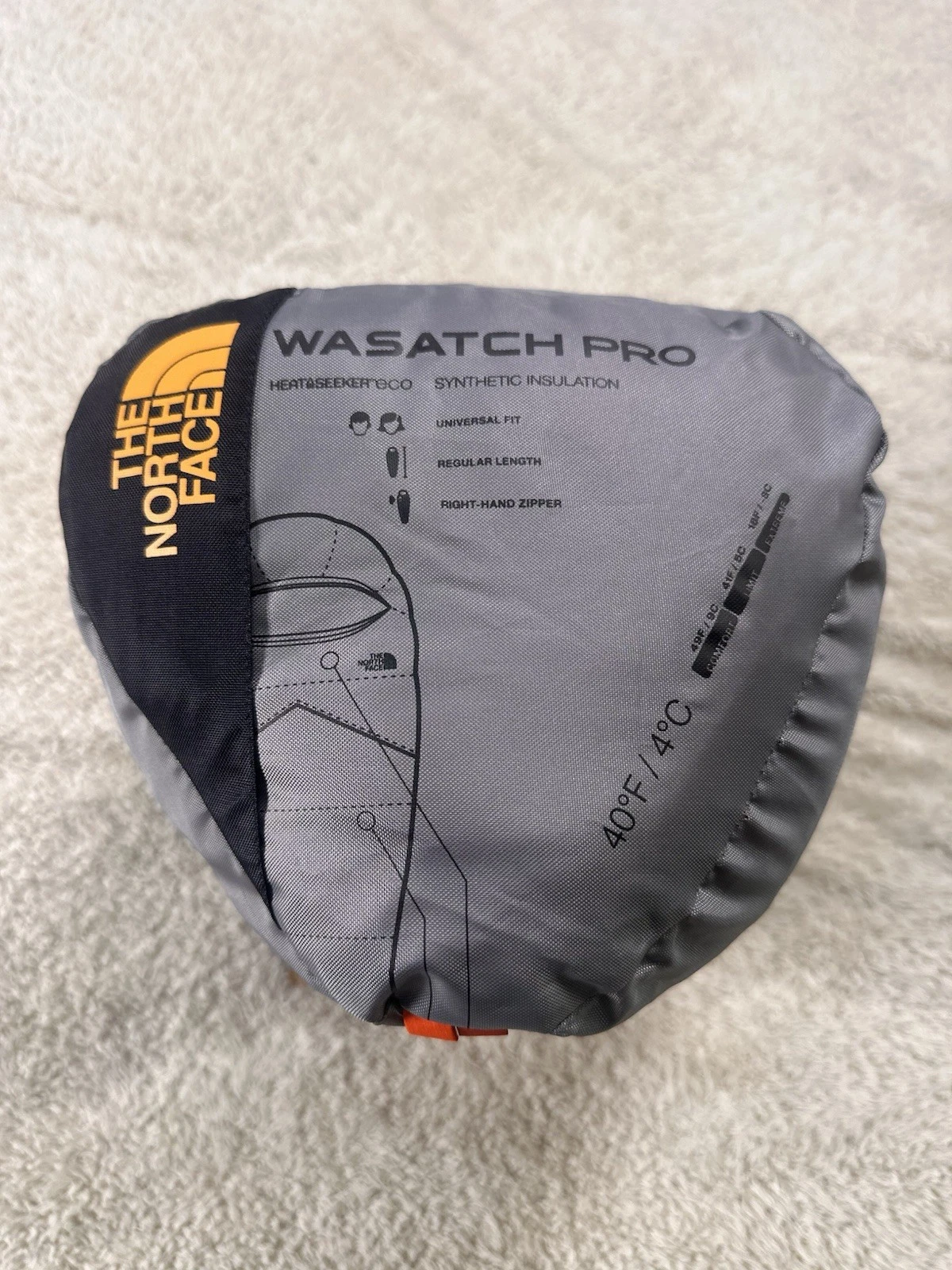The North Face Wasatch Pro 40 S Bag-Zion Orange/Per-Reg/Right Hand-Synthetic-NWT