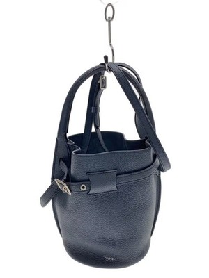 CELINE Nano Bucket Handbag Shoulder 2WAY 187243 Leather NVY