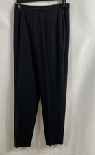 Vintage 90s Escada Margaretha Ley Women's Black Virgin Wool Tapered Pants Sz 36