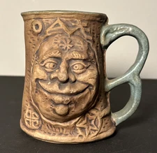 Ugly Troll Mug Jim Rumpf Style 1970s Ogre Face Mug Medusa w/Troll Inside Tankard